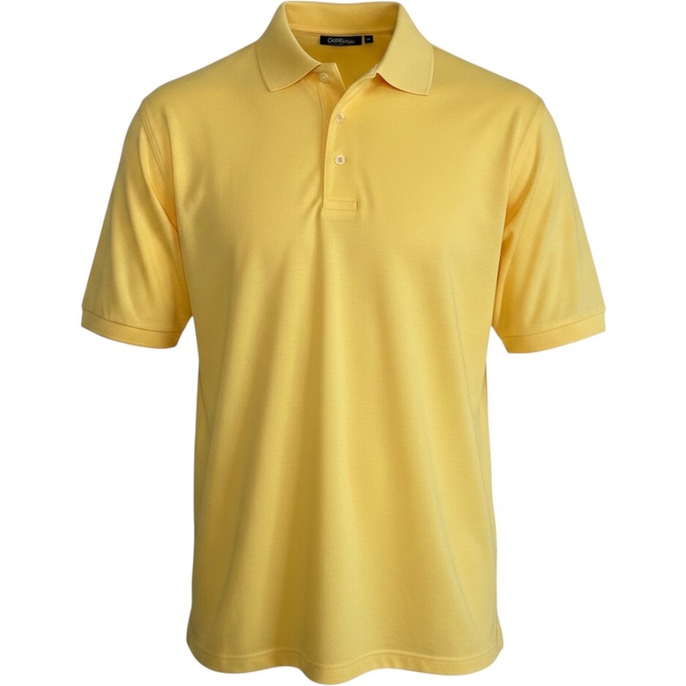 NEW Knightsbridge Polo Shirt Mens M Yellow Coolplus Quick-Dry Cotton Blend Golf